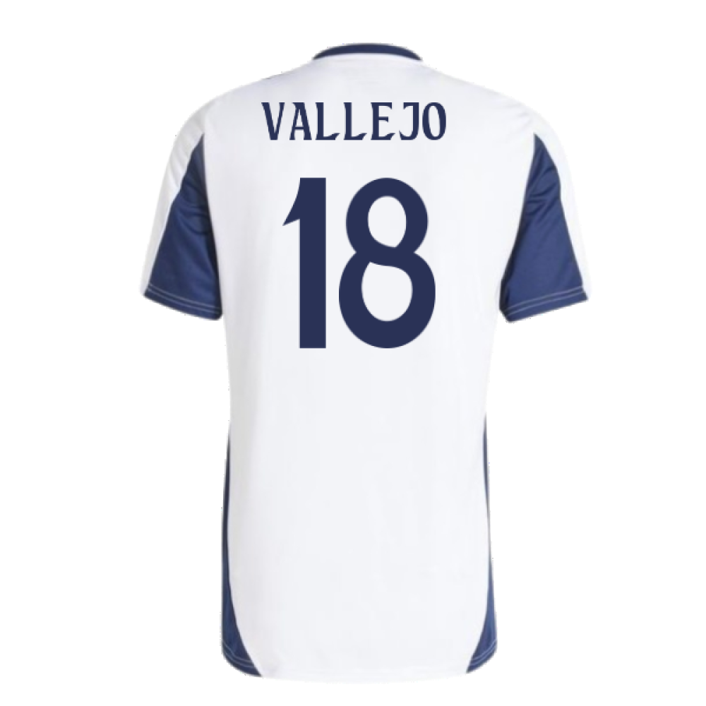 2024-2025 Real Madrid Training Tee (White) (Vallejo 18)