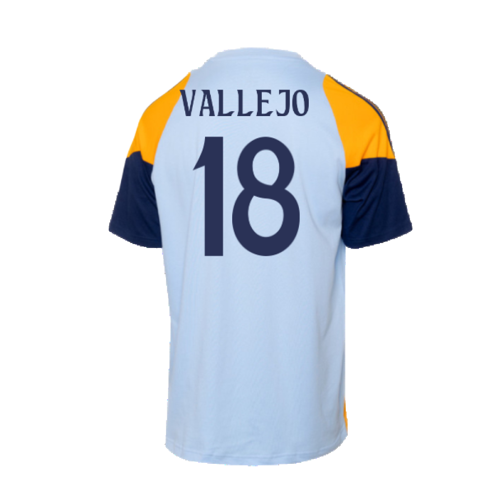 2024-2025 Real Madrid Training Tee (Glow Blue) - Kids (Vallejo 18)