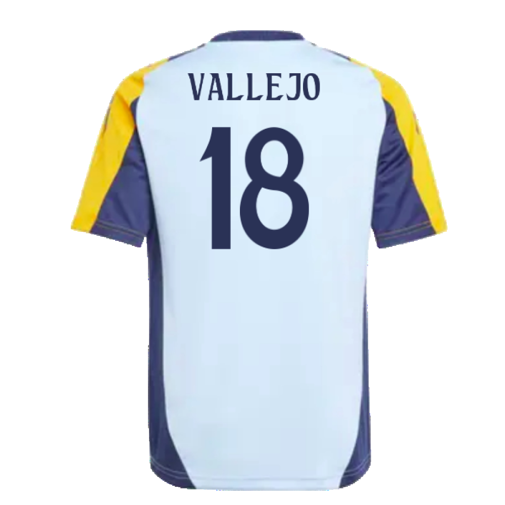 2024-2025 Real Madrid Training Shirt (Glow Blue) - Kids (Vallejo 18)