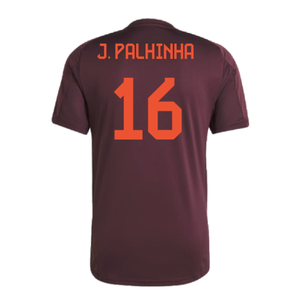 2024-2025 Bayern Munich Training Tee (Shadow Maroon) (J. Palhinha 16)