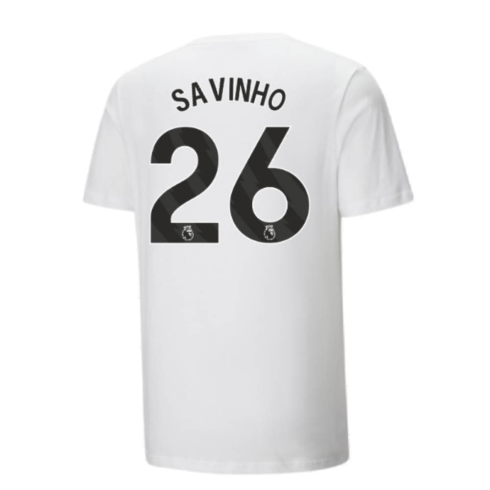 2024-2025 Man City ftblCulture Tee (White) (Savinho 26)