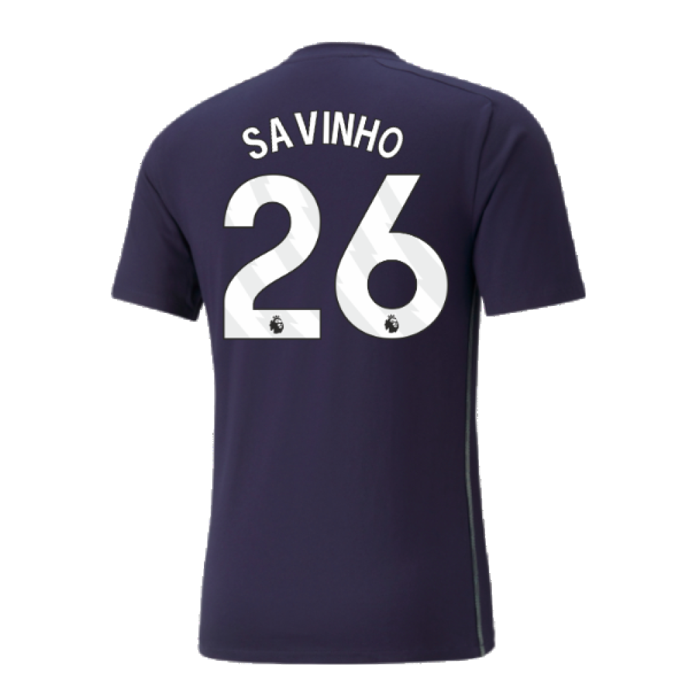 2024-2025 Man City Casuals Tee (Navy) (Savinho 26)