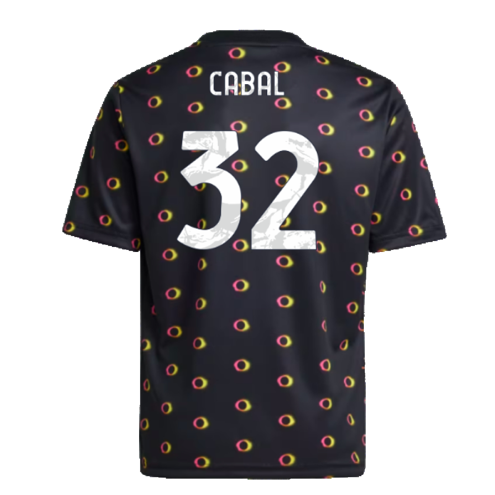 2024-2025 Juventus Pre-Match Shirt (Black) - Kids (Cabal 32)