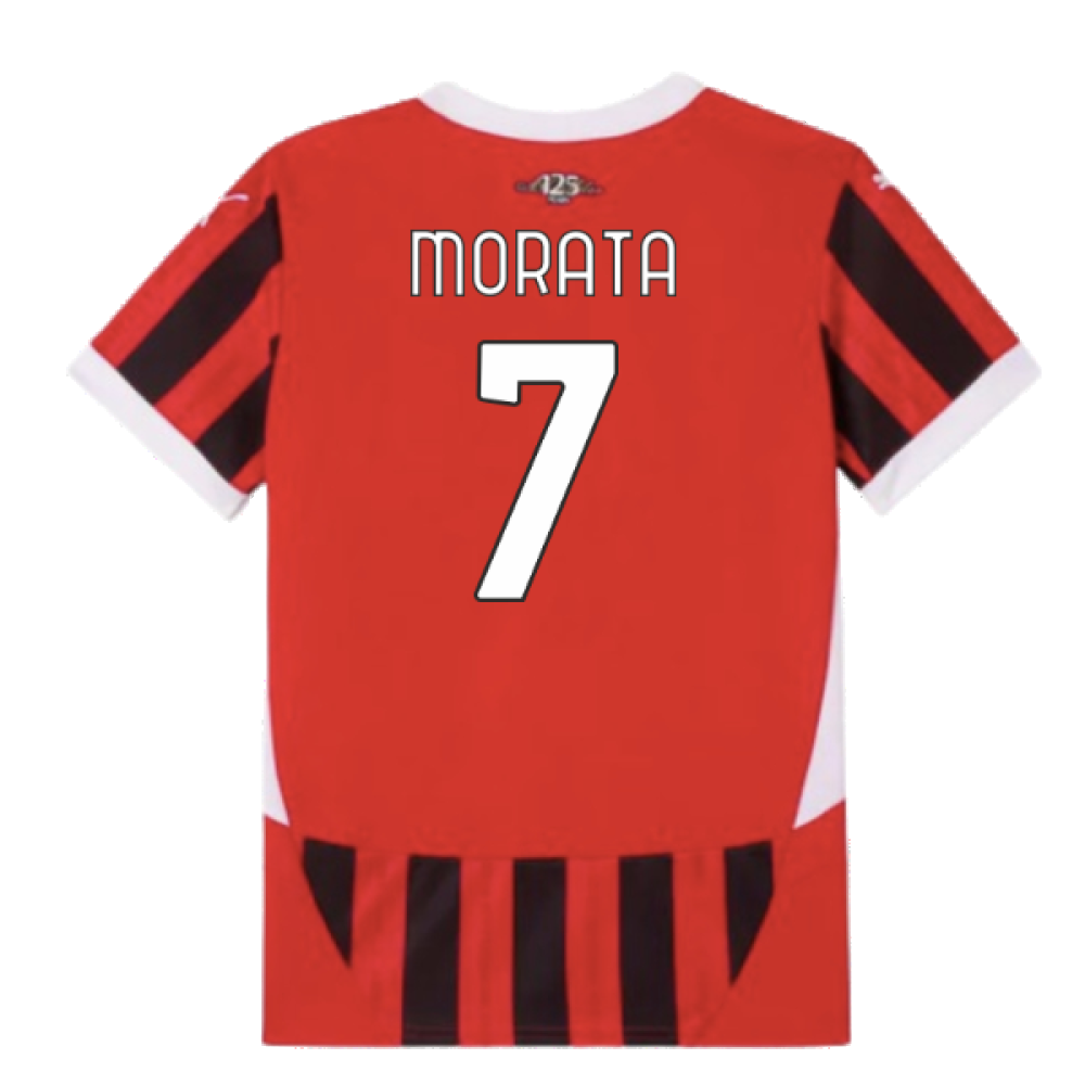 2024-2025 AC Milan Home Shirt (Kids) (Morata 7)