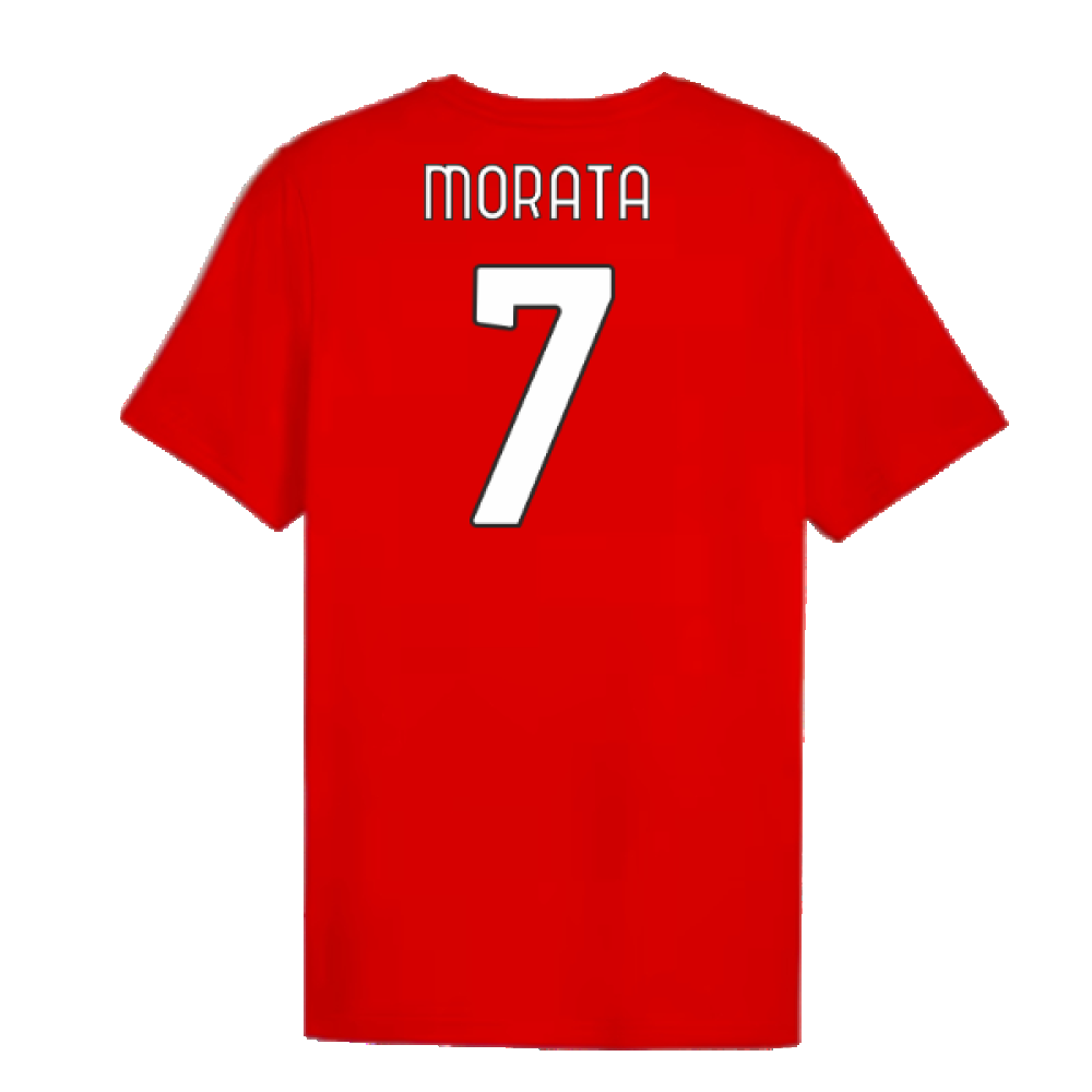 2024-2025 AC Milan ftblCulture Tee (Red) (Morata 7)