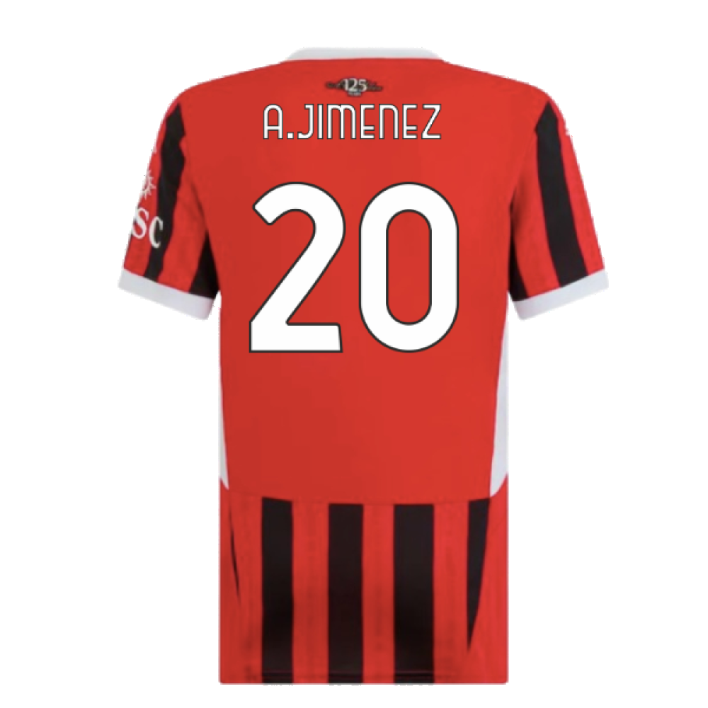 2024-2025 AC Milan Home Shirt (Womens) (A.Jimenez 20)