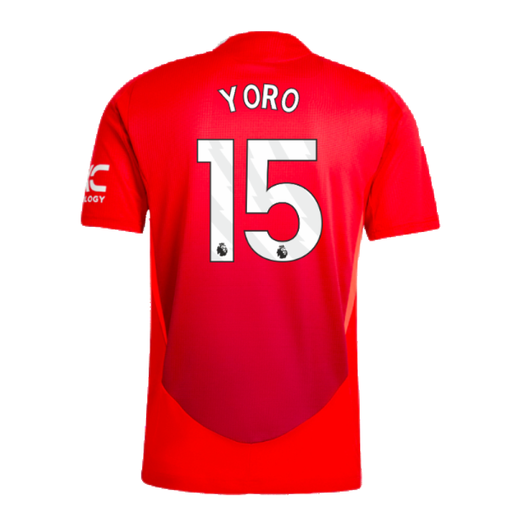 2024-2025 Man Utd Authentic Home Shirt (Yoro 15)