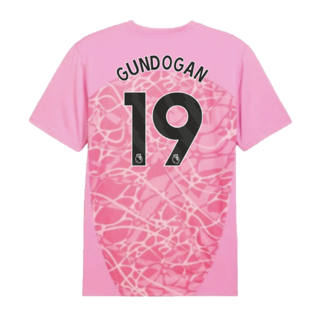 2024-2025 Man City Pre-Match Shirt (Pink) (Gundogan 19)