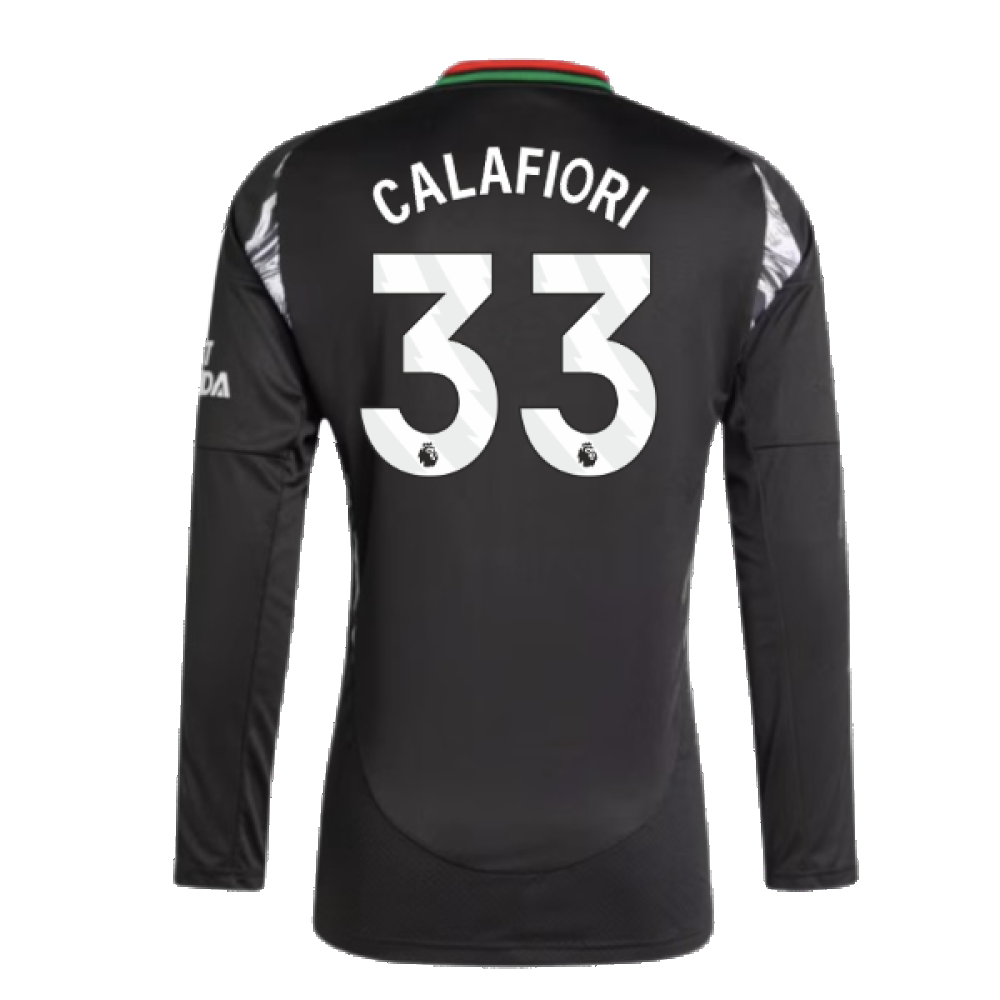 2024-2025 Arsenal Away Long Sleeve Shirt (Calafiori 33)