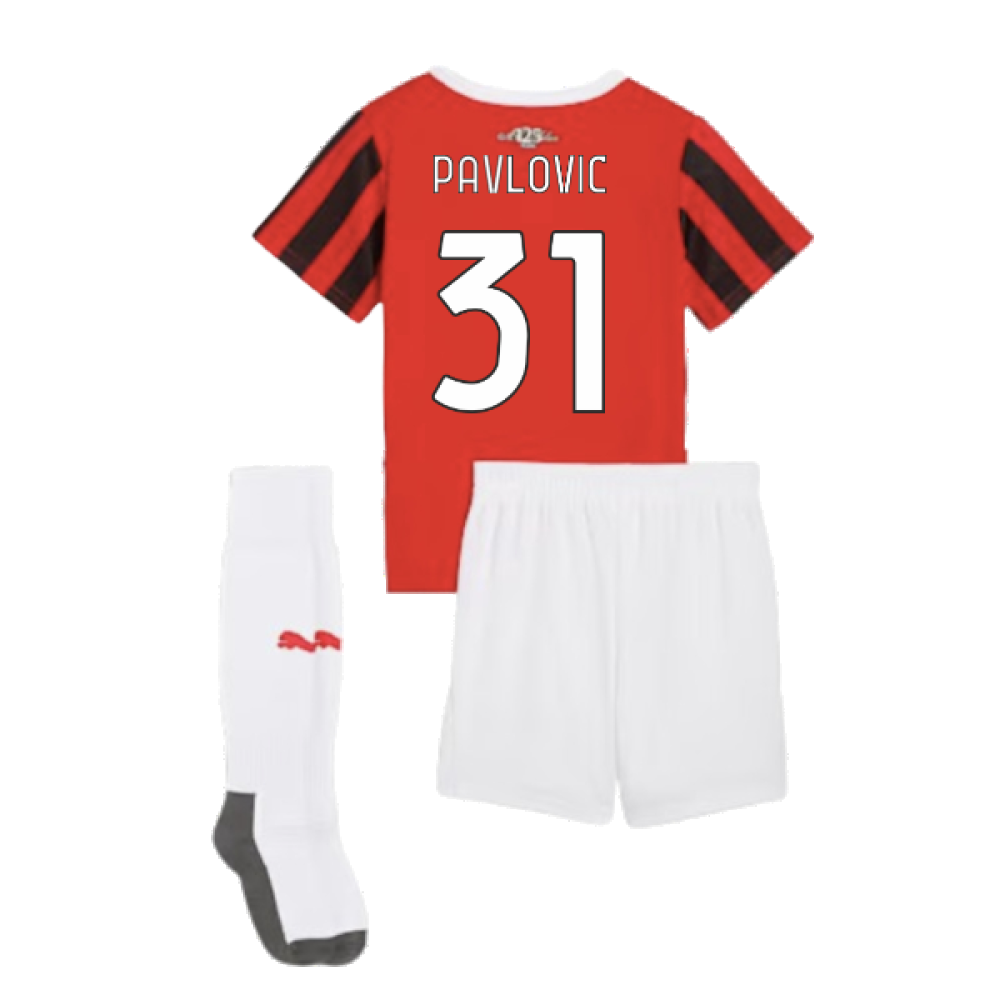 2024-2025 AC Milan Home Mini Kit (Pavlovic 31)