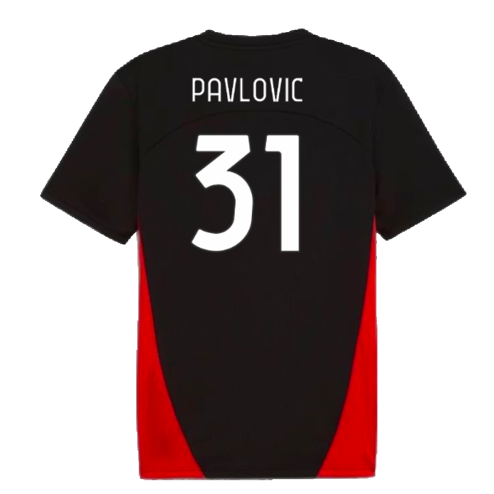 2024-2025 AC Milan Training Shirt (Black) (Pavlovic 31)