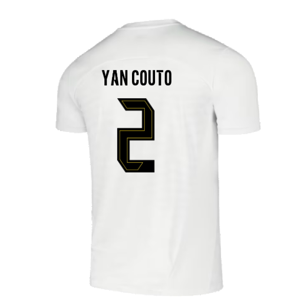 2024-2025 Borussia Dortmund Pre-Match Shirt (White) (Yan Couto 2)