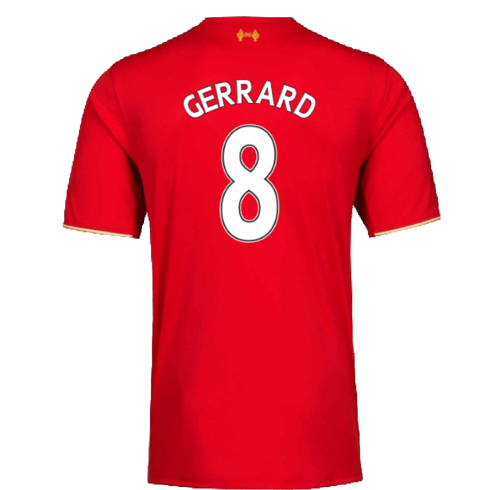 2015-2016 Liverpool Home Football Shirt ((Excellent) L) (Gerrard 8)