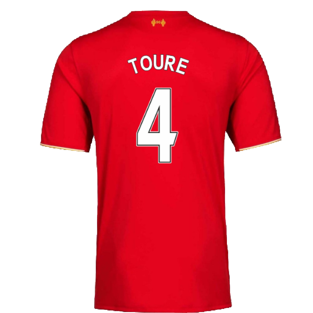 2015-2016 Liverpool Home Football Shirt ((Excellent) L) (Toure 4)