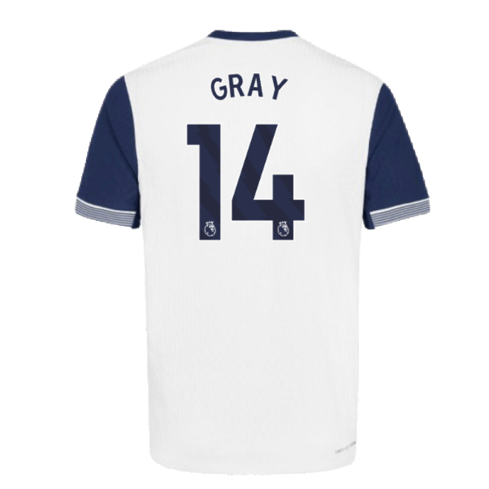 2024-2025 Tottenham Hotspur Authentic Home Shirt (Gray 14)