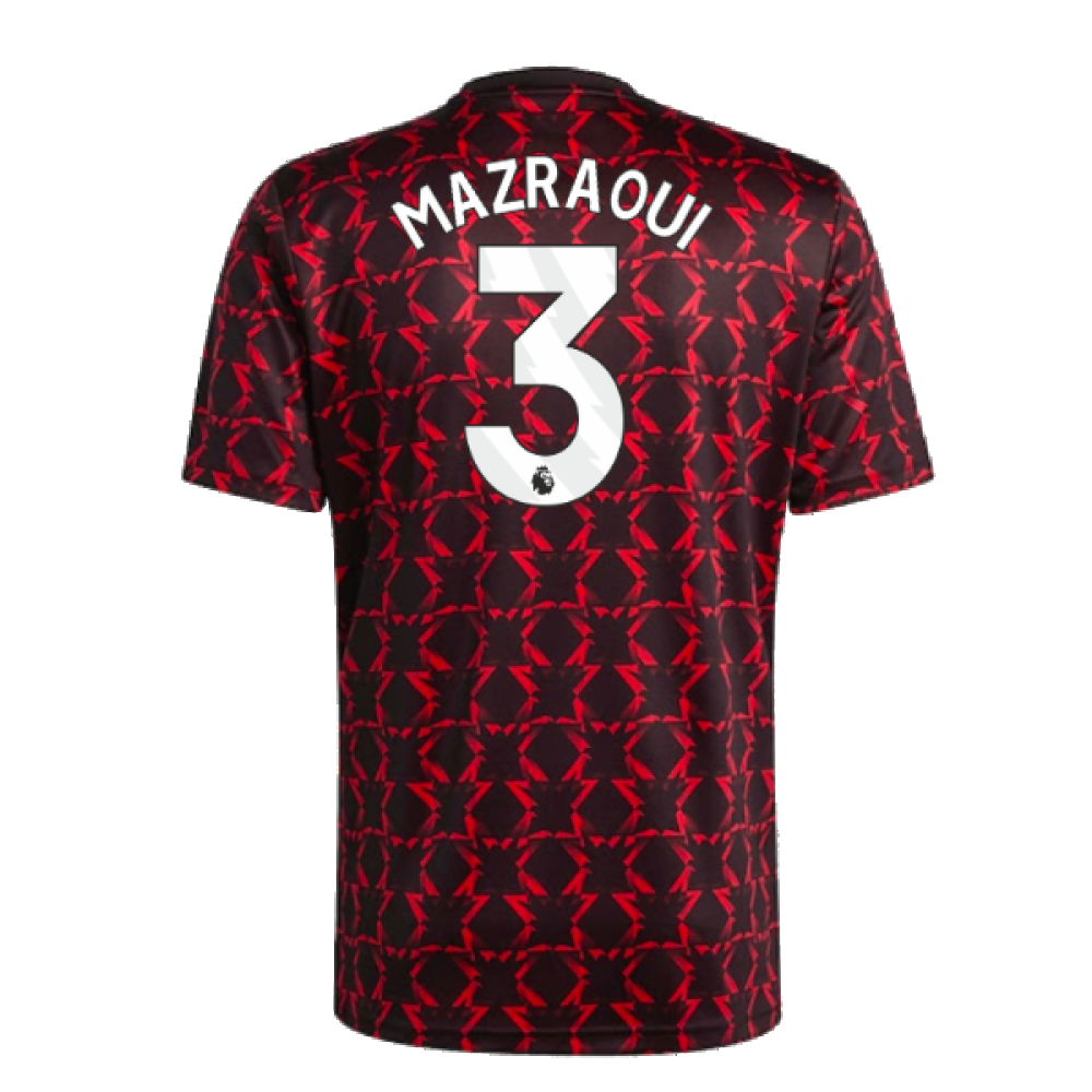 2024-2025 Man Utd Pre-Match Shirt (Black) (Mazraoui 3)