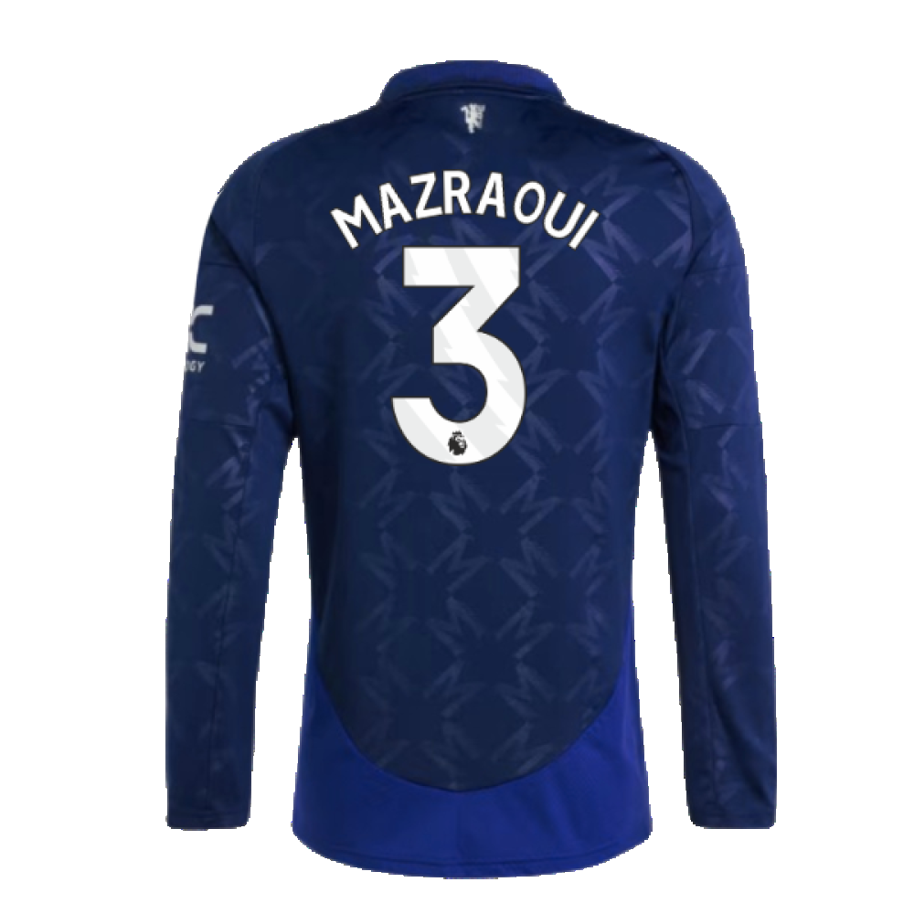 2024-2025 Man Utd Long Sleeve Away Shirt (Mazraoui 3)