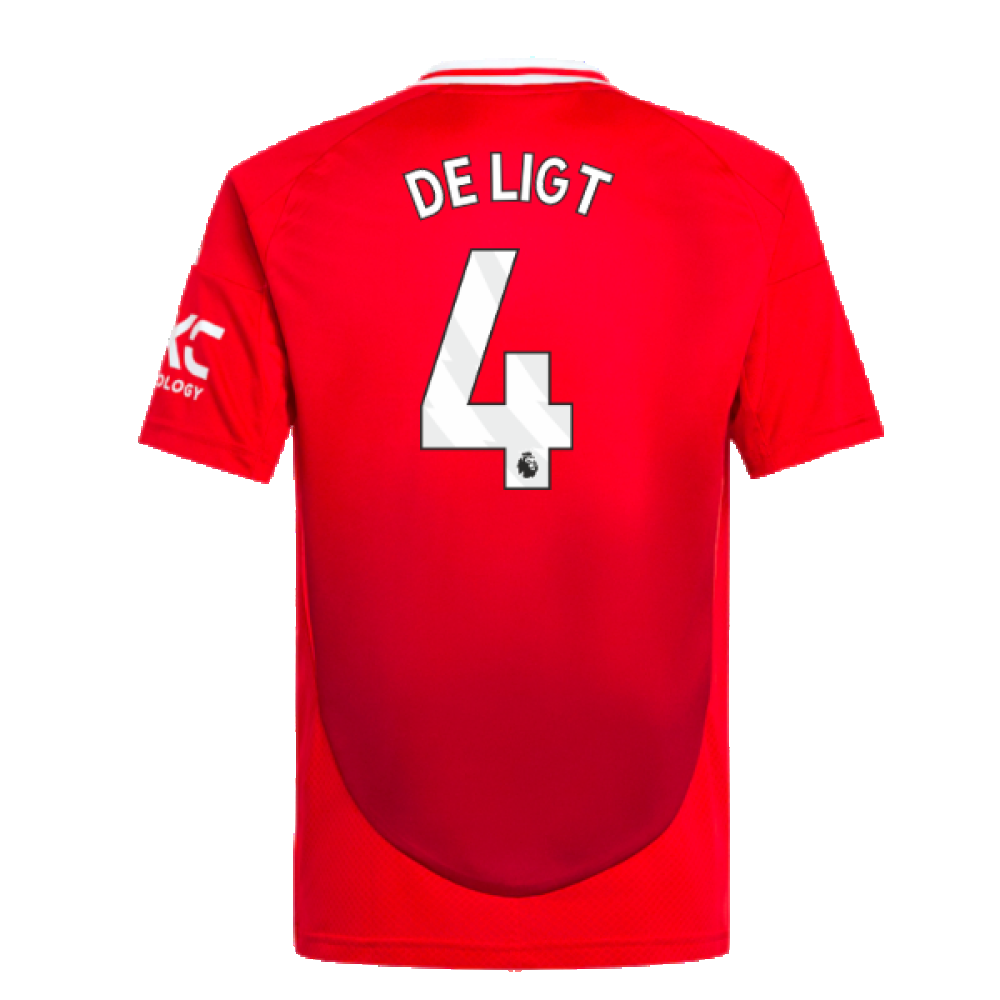 2024-2025 Man Utd Home Shirt (Kids) (De Ligt 4)