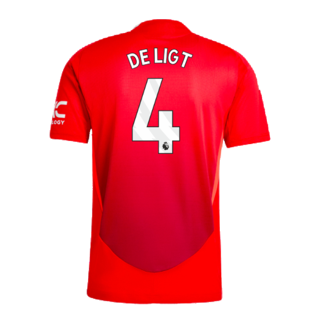 2024-2025 Man Utd Authentic Home Shirt (De Ligt 4)