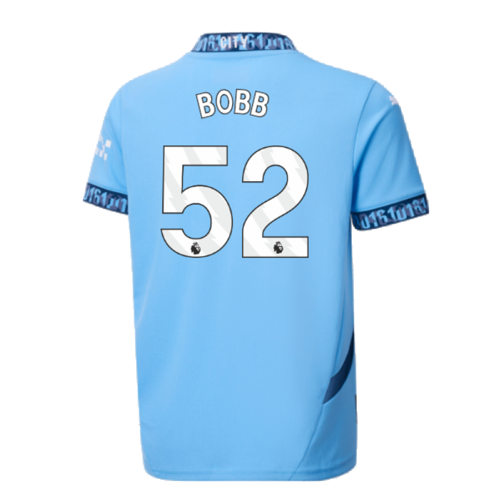 2024-2025 Man City Home Shirt (Kids) (Bobb 52)