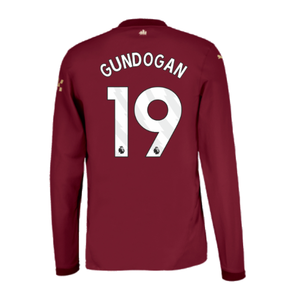 2024-2025 Man City Third Long Sleeve Authentic Shirt (Gundogan 19)