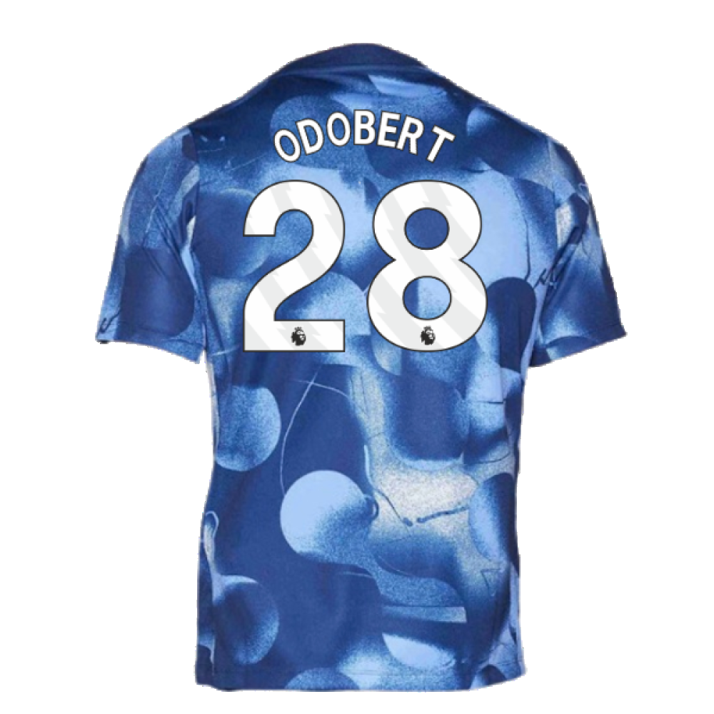 2024-2025 Tottenham Pre-Match Shirt (Binary Blue) (Odobert 28)