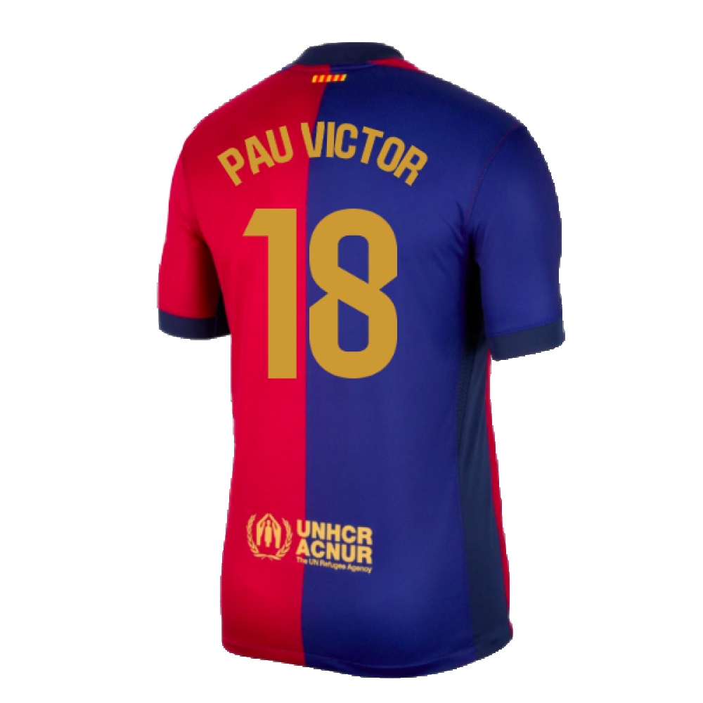 2024-2025 Barcelona Home Shirt (Pau Victor 18)