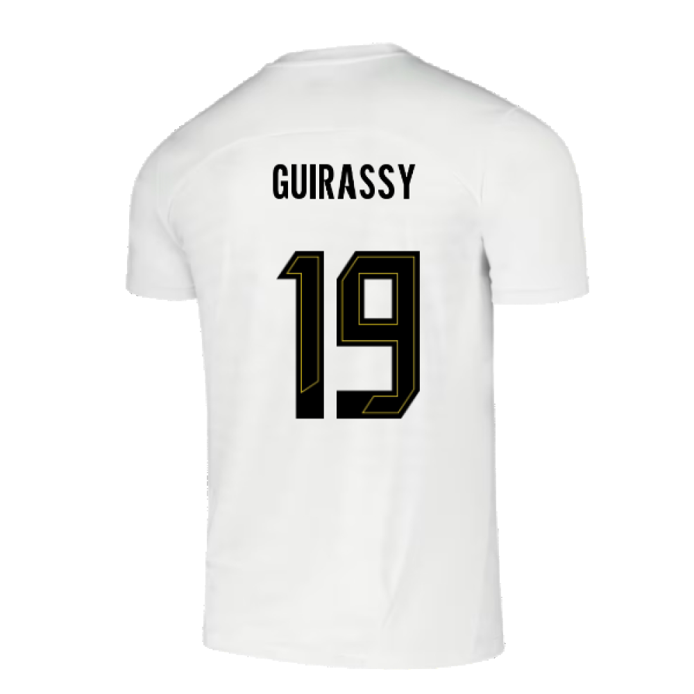 2024-2025 Borussia Dortmund Pre-Match Shirt (White) (Guirassy 19)