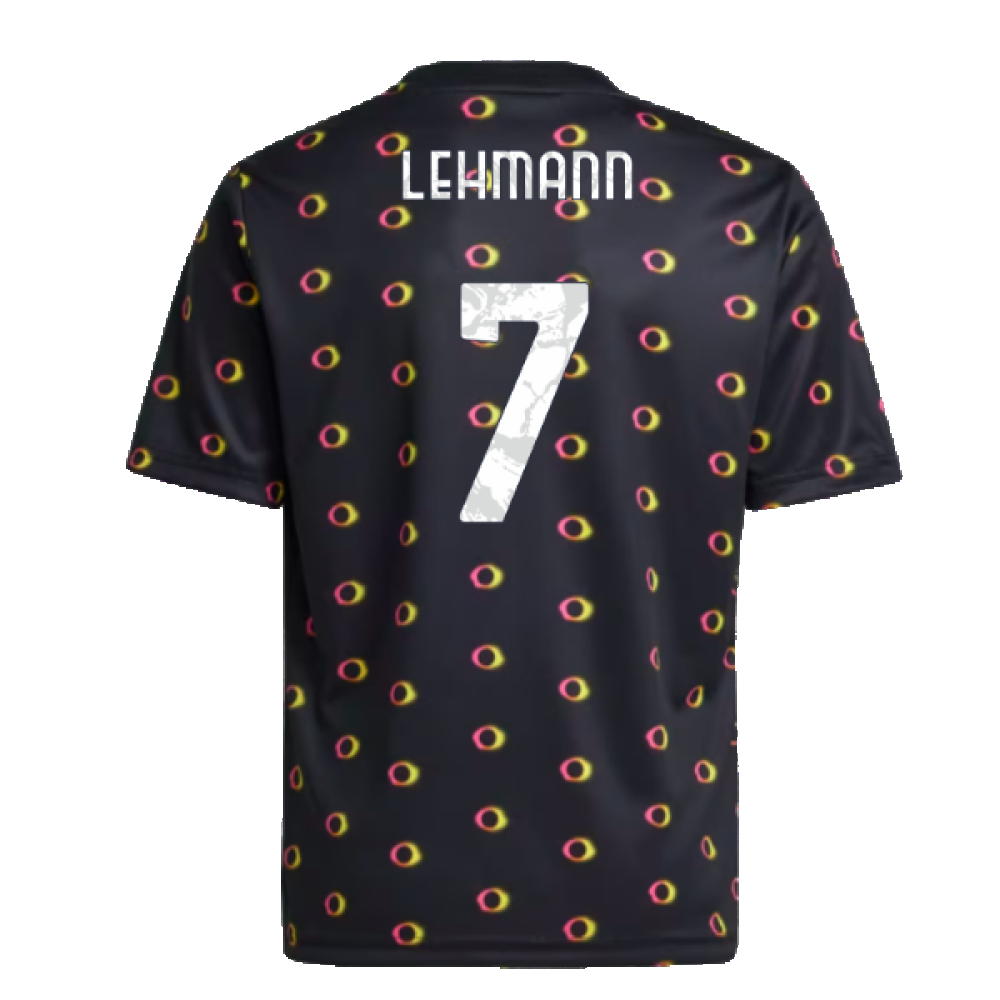 2024-2025 Juventus Pre-Match Shirt (Black) - Kids (Lehmann 7)