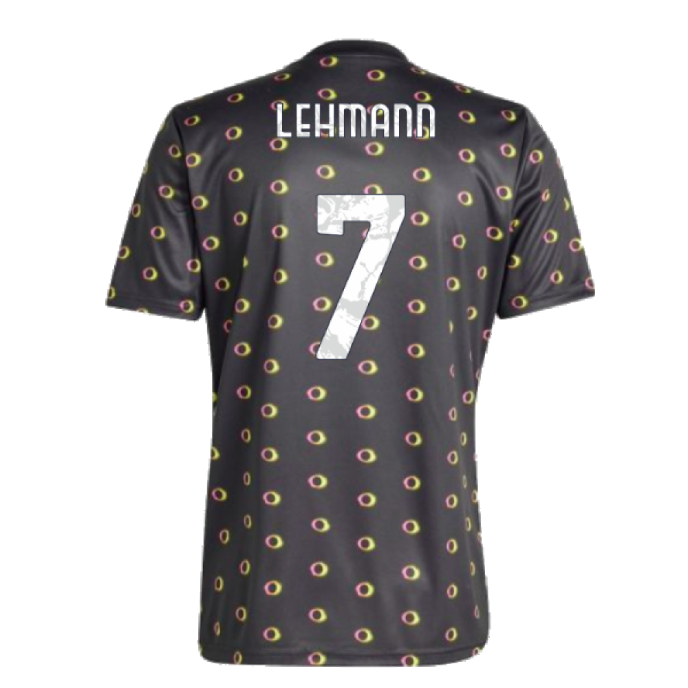 2024-2025 Juventus Pre-Match Shirt (Black) (Lehmann 7)