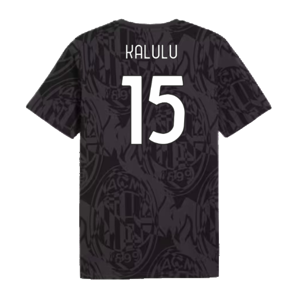 2024-2025 AC Milan ftblCulture Tee AOP (Black) (Kalulu 15)