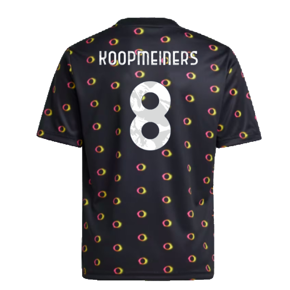 2024-2025 Juventus Pre-Match Shirt (Black) - Kids (Koopmeiners 8)