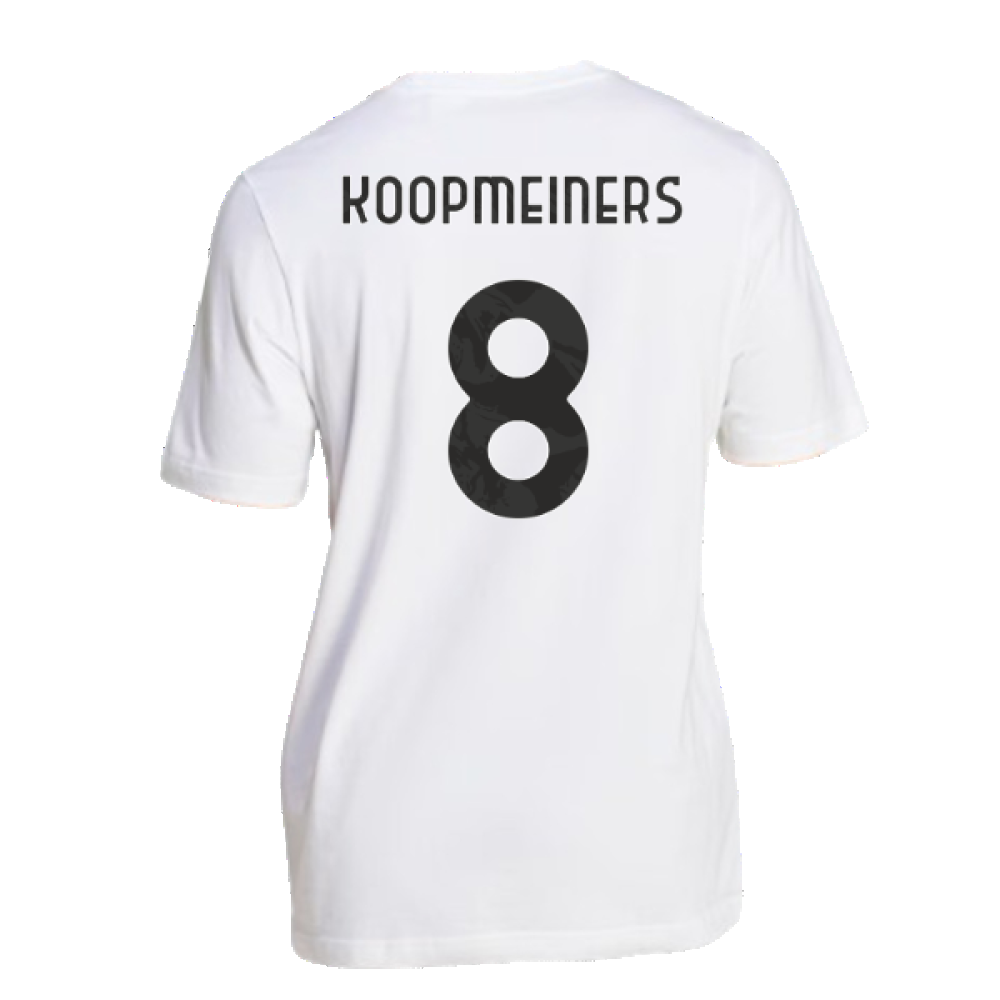 2024-2025 Juventus DNA Graphic Tee (White) (Koopmeiners 8)
