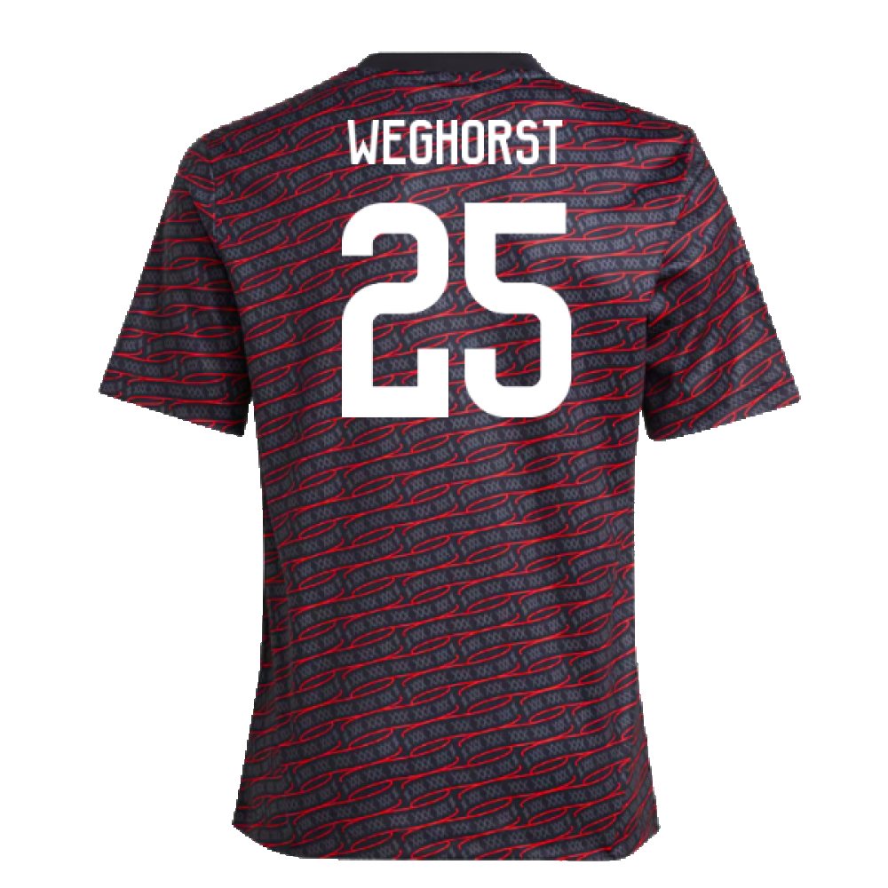 2024-2025 Ajax Pre Match Shirt (Black) - Kids (Weghorst 25)