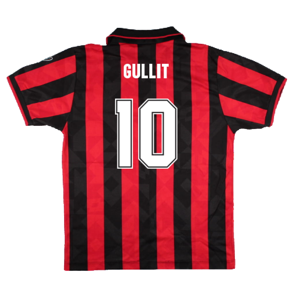 AC Milan 1994-96 Home Shirt (M) (Excellent) (Gullit 10)