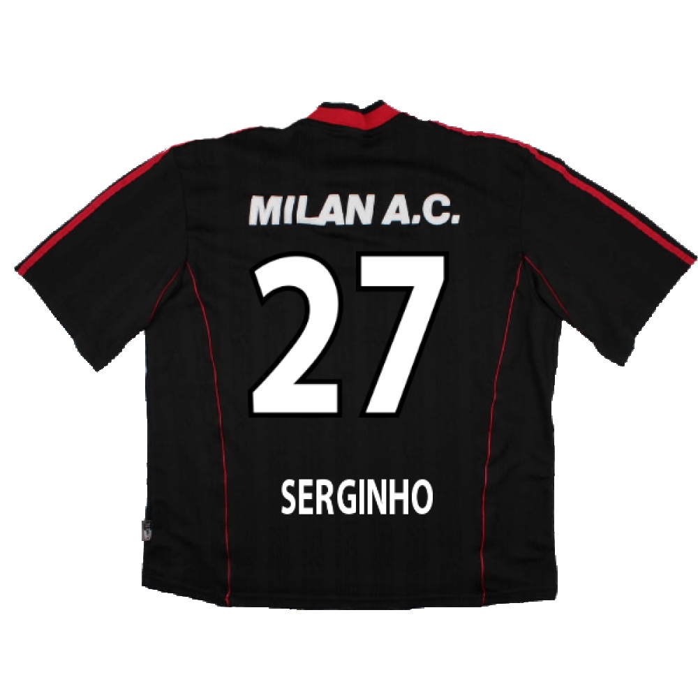 AC Milan 2000-01 Adidas Training Shirt (XL) (Serginho 27) (Good)