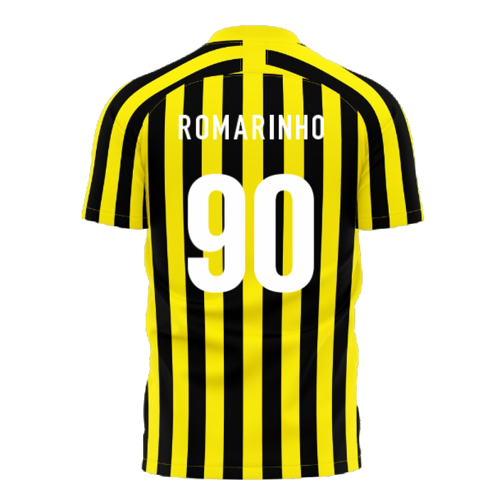 Al-Ittihad 2024-2025 Stripe Home Concept Football Kit (Libero) (Romarinho 90)