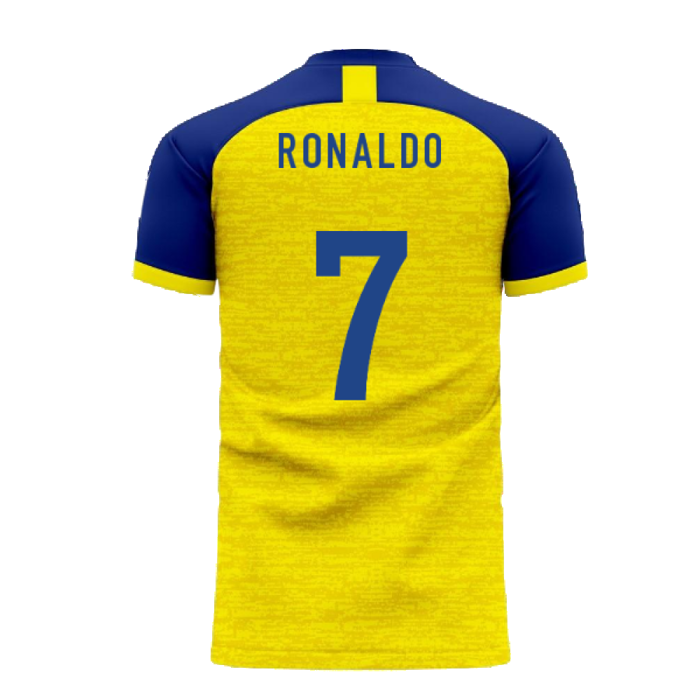 Al-Nassr 2024-2025 Home Concept Football Kit (Libero) - Kids (Long Sleeve) (Ronaldo 7)