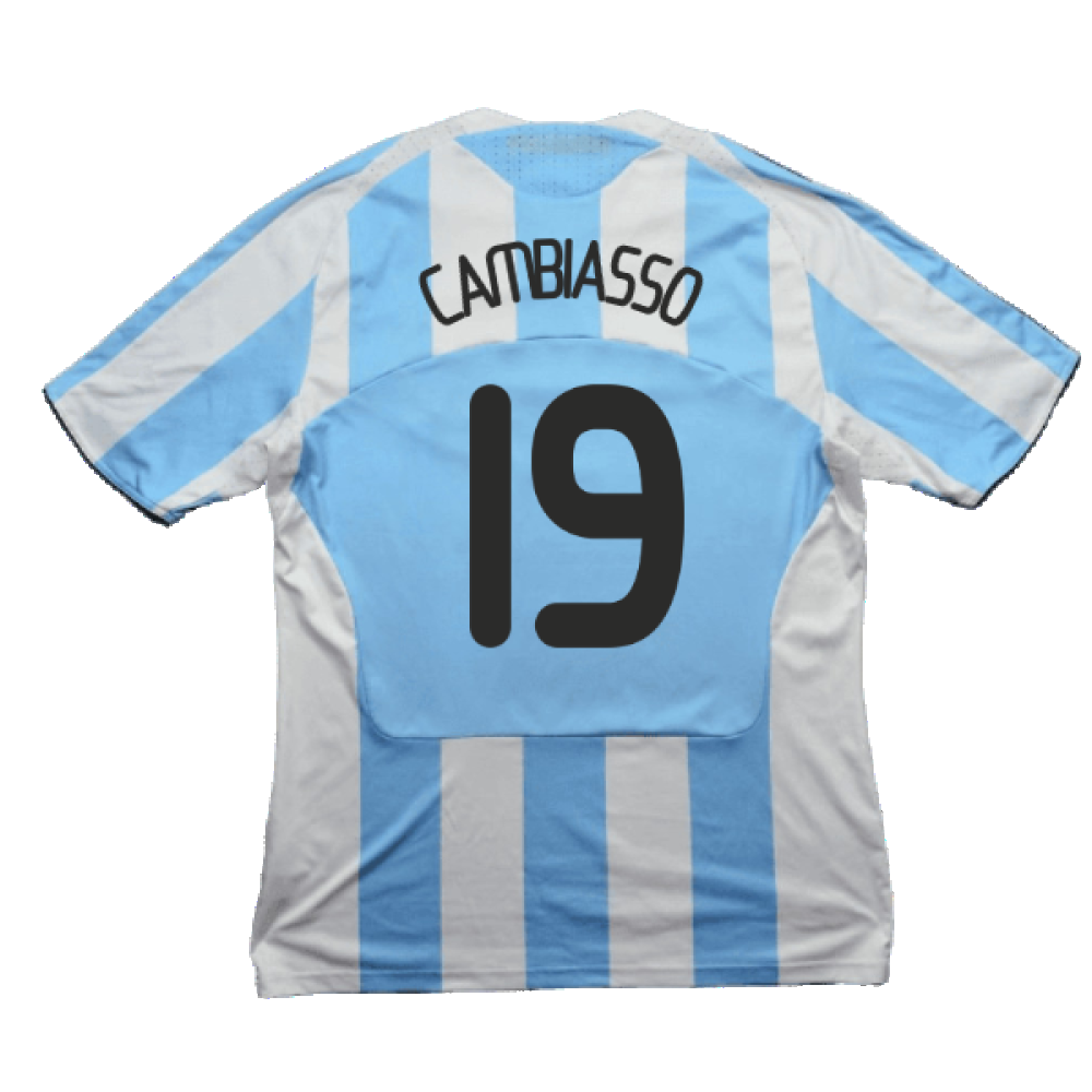 Argentina 2008-09 Home Shirt (L) (Good) (Cambiasso 19)