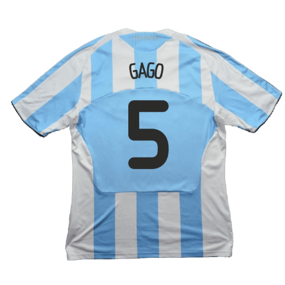 Argentina 2008-09 Home Shirt (L) (Very Good) (Gago 5)