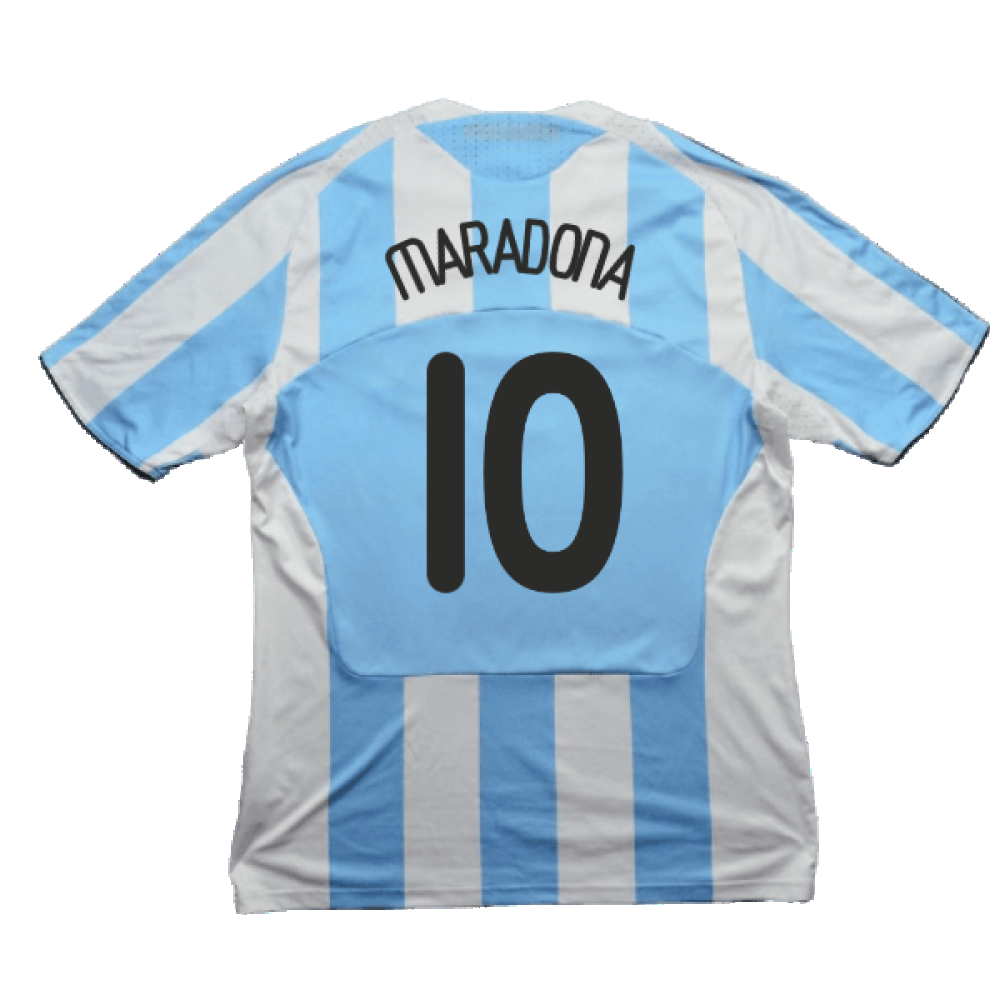 Argentina 2008-09 Home Shirt (L) (Very Good) (Maradona 10)