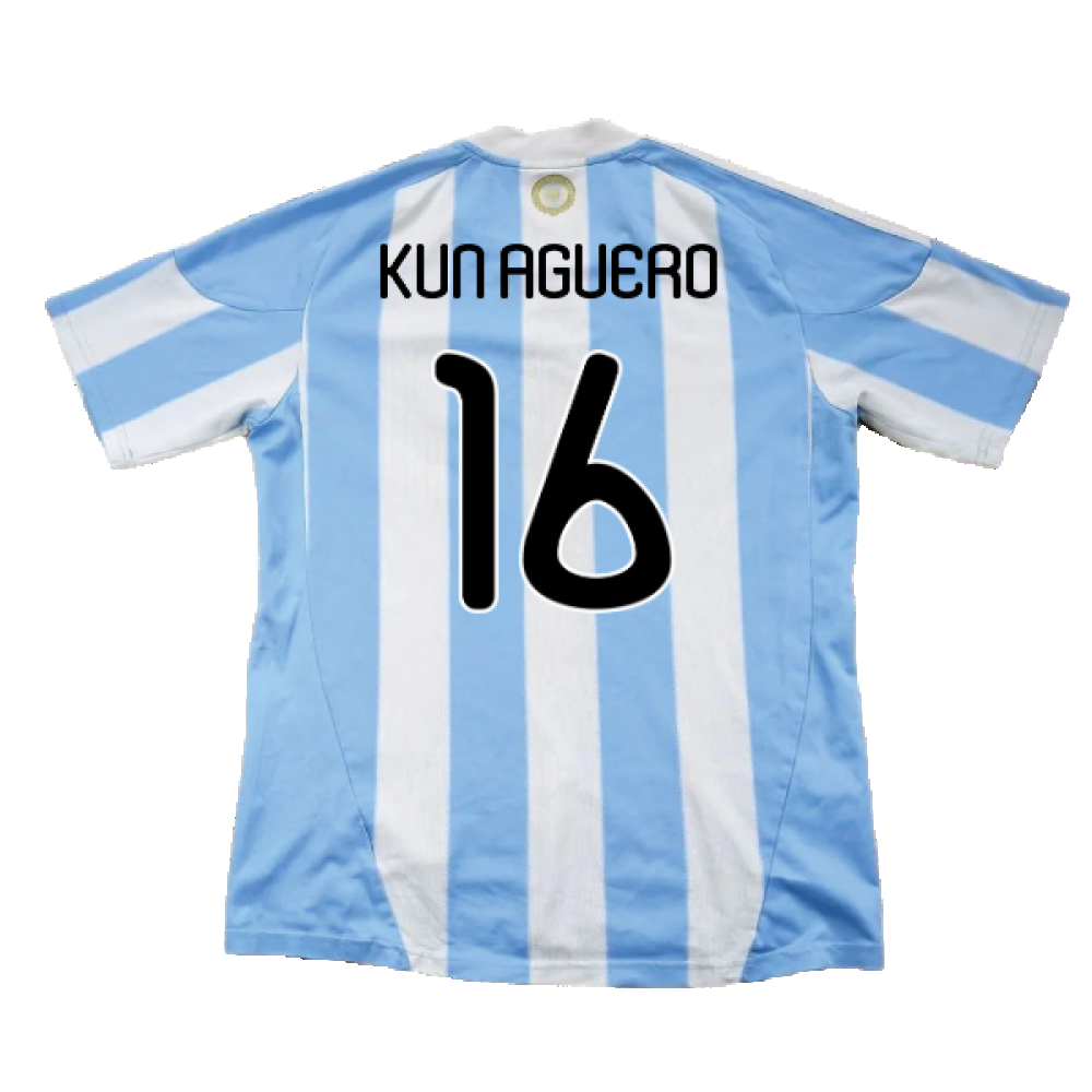 Argentina 2010-11 Home (L) (Excellent) (Kun Aguero 16)