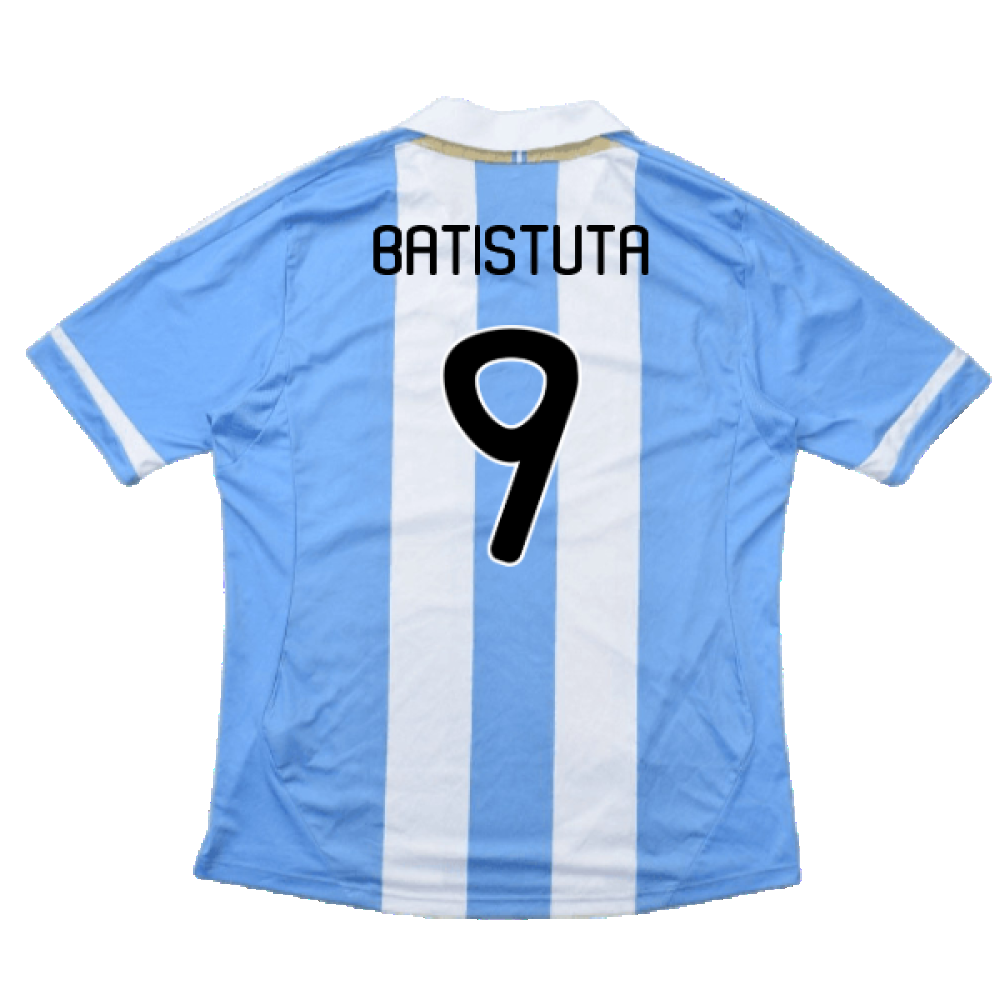 Argentina 2011-2012 Home Shirt (L) (Good) (BATISTUTA 9)