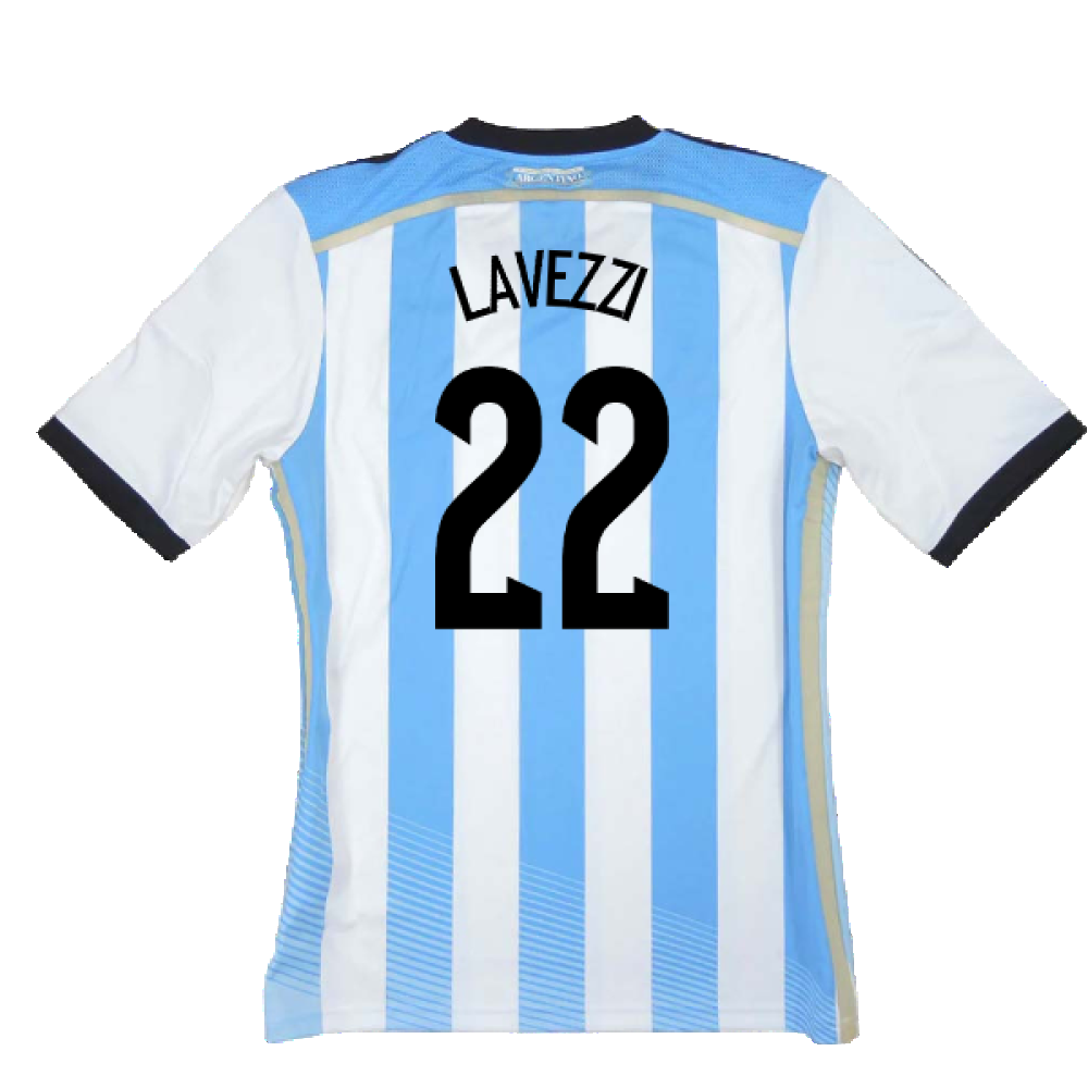 Argentina 2014-15 Home Shirt (L) (Mint) (Lavezzi 22)