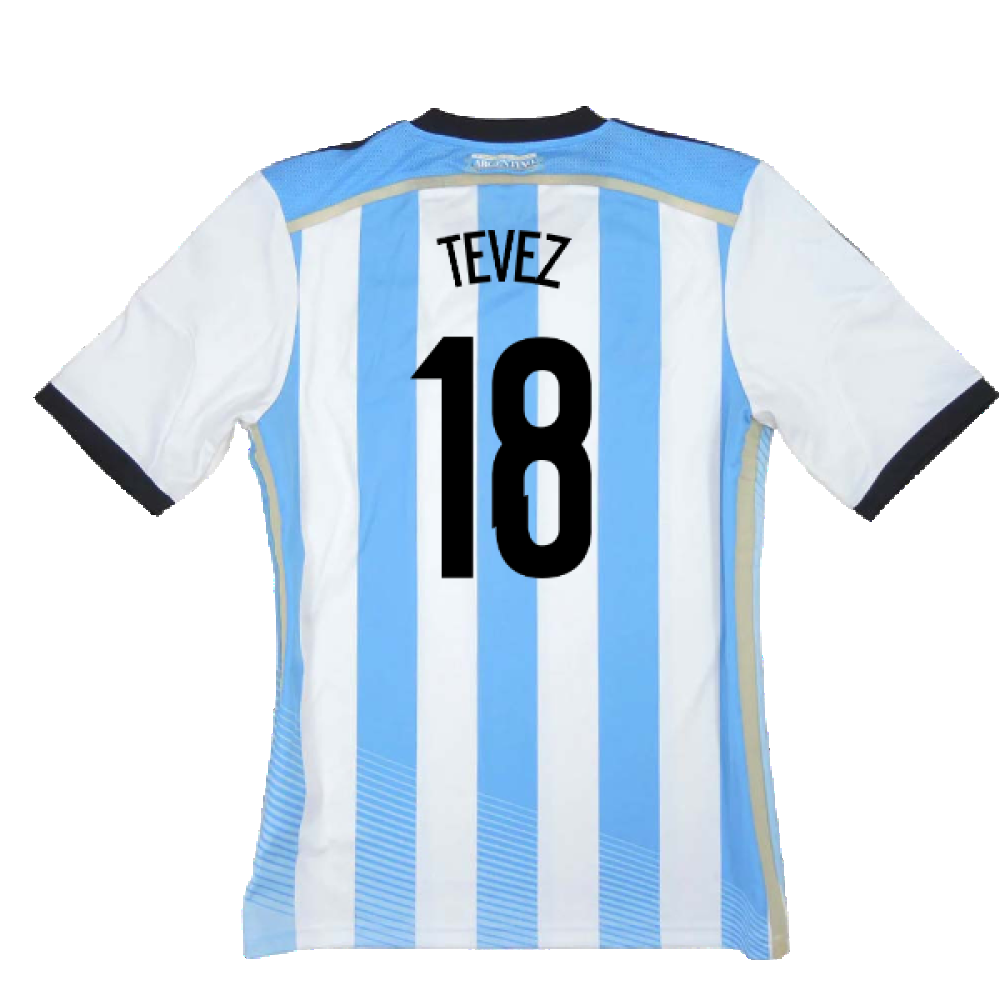 Argentina 2014-15 Home Shirt (L) (Mint) (Tevez 18)