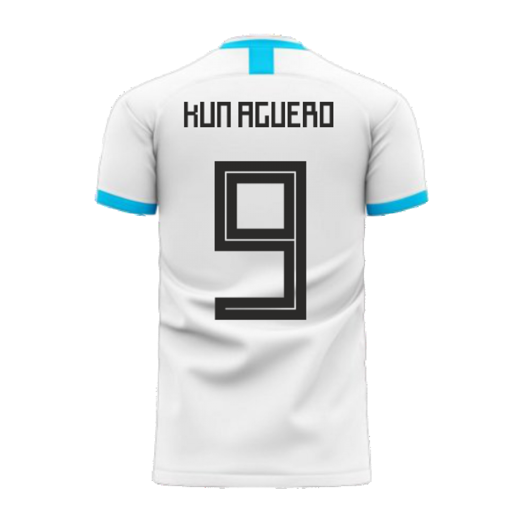 Argentina 2024-2025 Home Concept Football Kit (Libero) (KUN AGUERO 9)