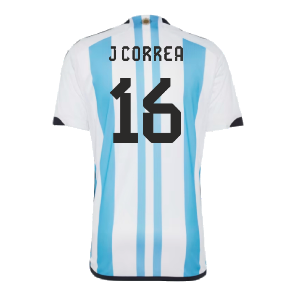 Argentina 2022 World Cup Winners Home Shirt (J CORREA 16)