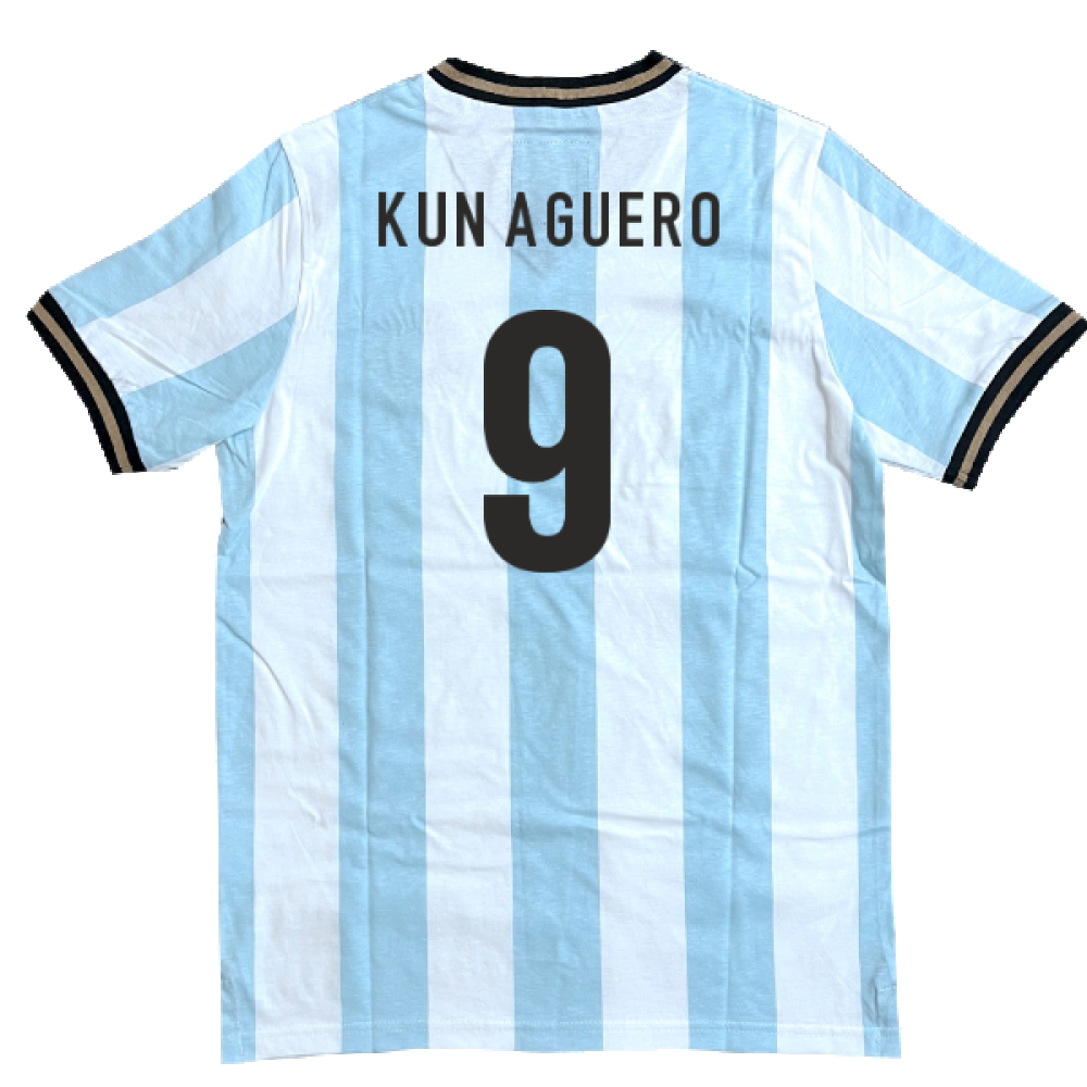 Argentina El Sol Albiceleste Home Shirt (KUN AGUERO 9)