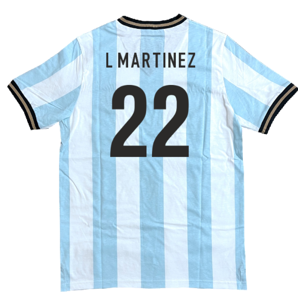 Argentina El Sol Albiceleste Home Shirt (L MARTINEZ 22)