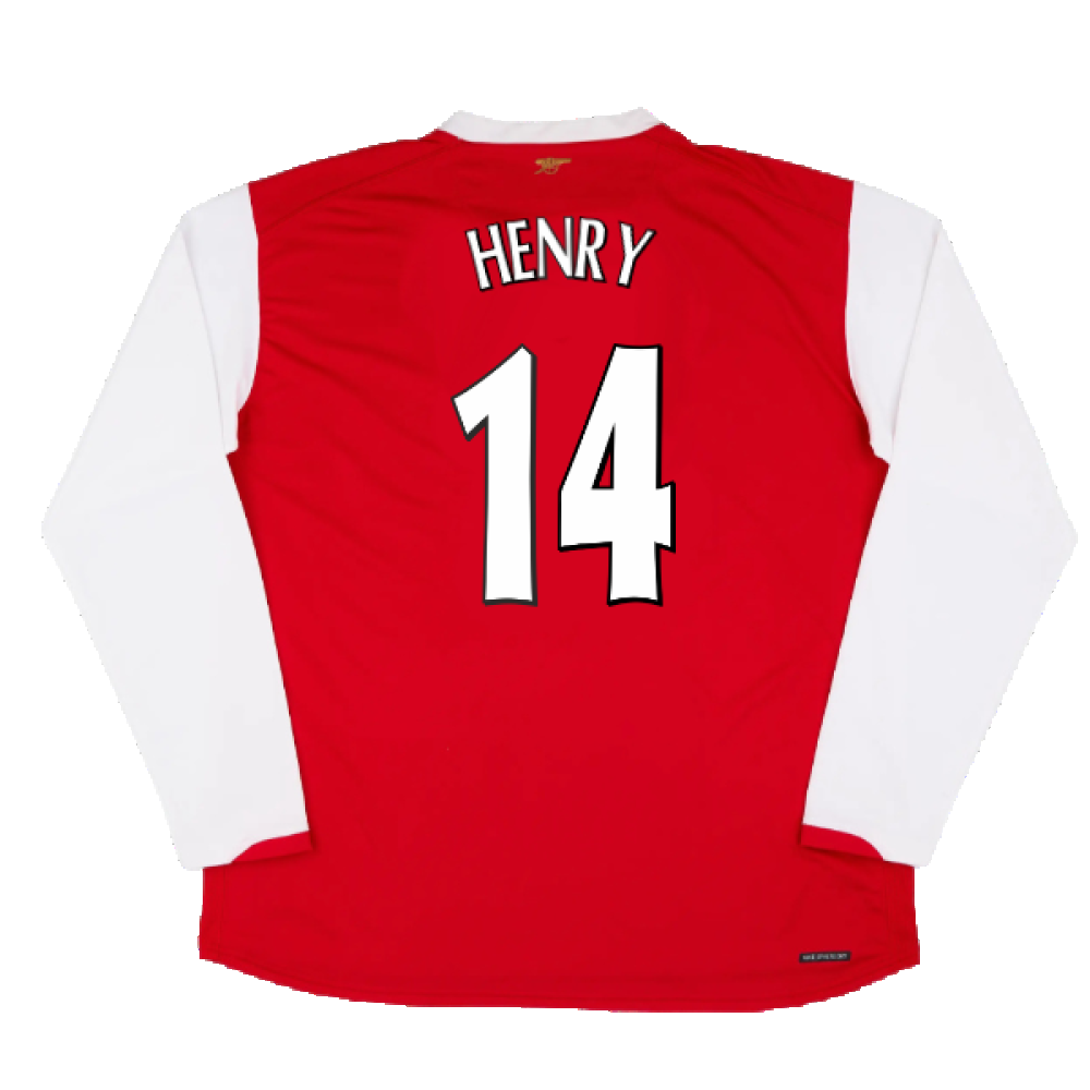 Arsenal 2006-07 Long Sleeve Home Shirt (XXL) (Excellent) (Henry 14)